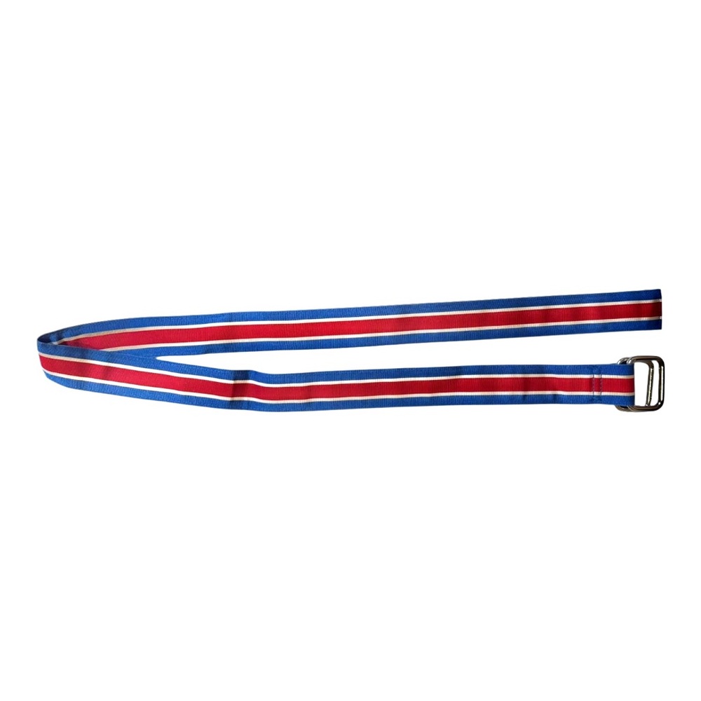 Brooks Brothers Classic Striped Ribbon Belt in Red, White and Blue, Menโs Small - Picture 6 of 8